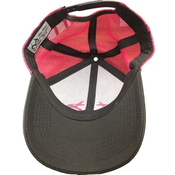 NWT Realtree Women's Truckers Hat Pink and Gray Mesh Snap Back Antler Logo New - Picture 6 of 8